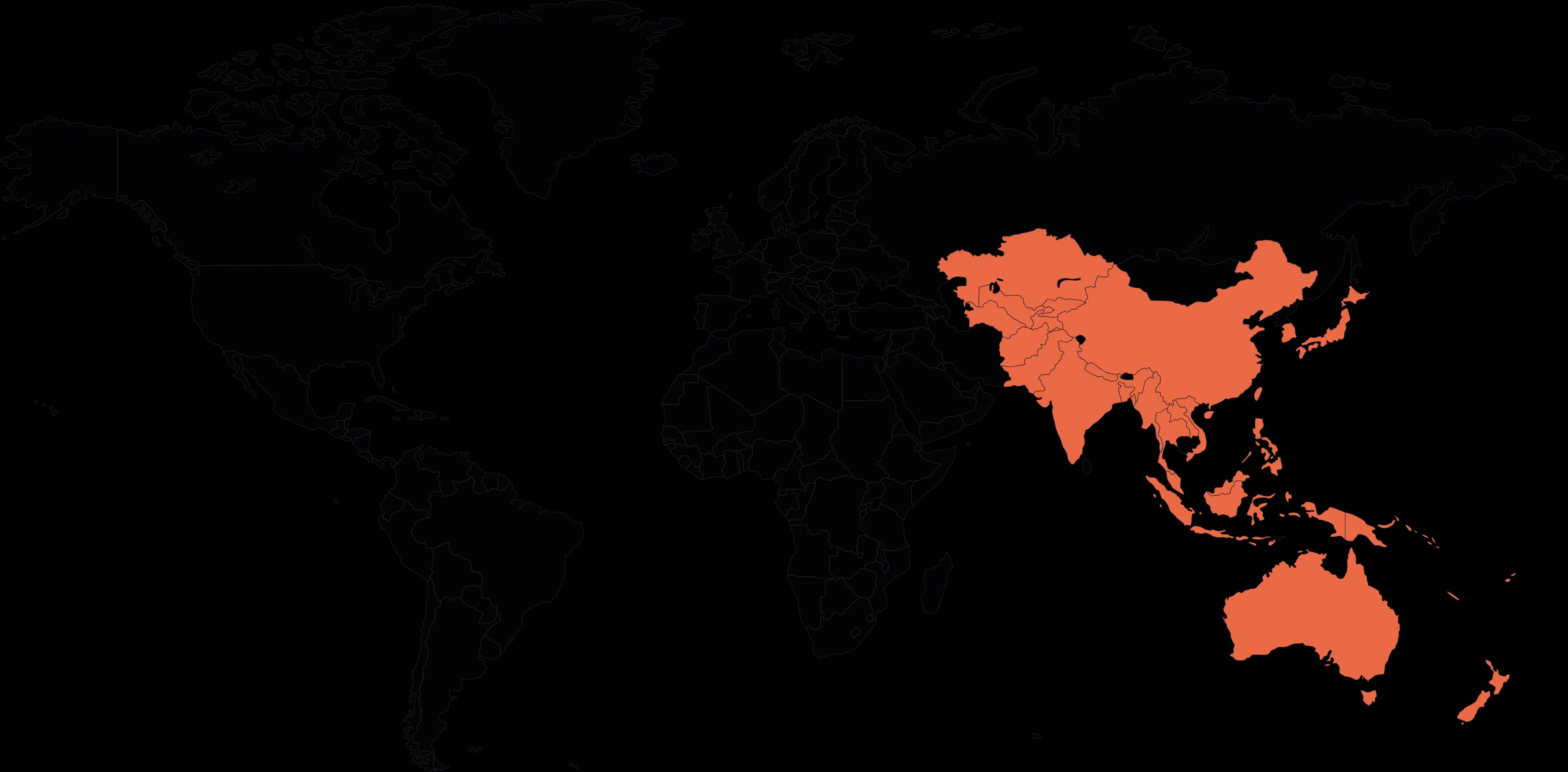 Asia and Oceania coverage